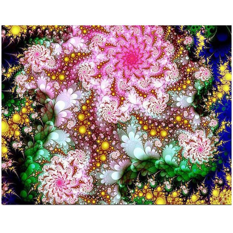 Diamond Painting Colorful Mandala Flower Full Round Rhinestone Drill Diamond Embroidery Home Decor 20X30CM