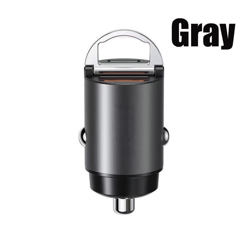 30w Mini Usb C Car Charger Pd Qc 3.0 Super Fast Charging Adapter For Iphone 14 Pro Max 13 12 11 8 Plus Sumsung Ipad Huawei Phone gray