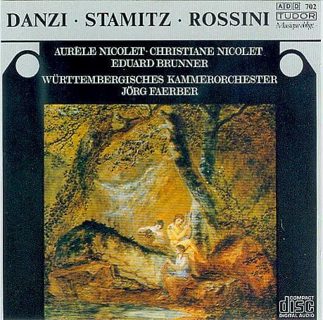 CD FAERBER, BRUNNER; WURRTEMBERG CO - Danzi/Stamitz: Flute/Cl.Concs. 702 Tudor Japan Classical Used