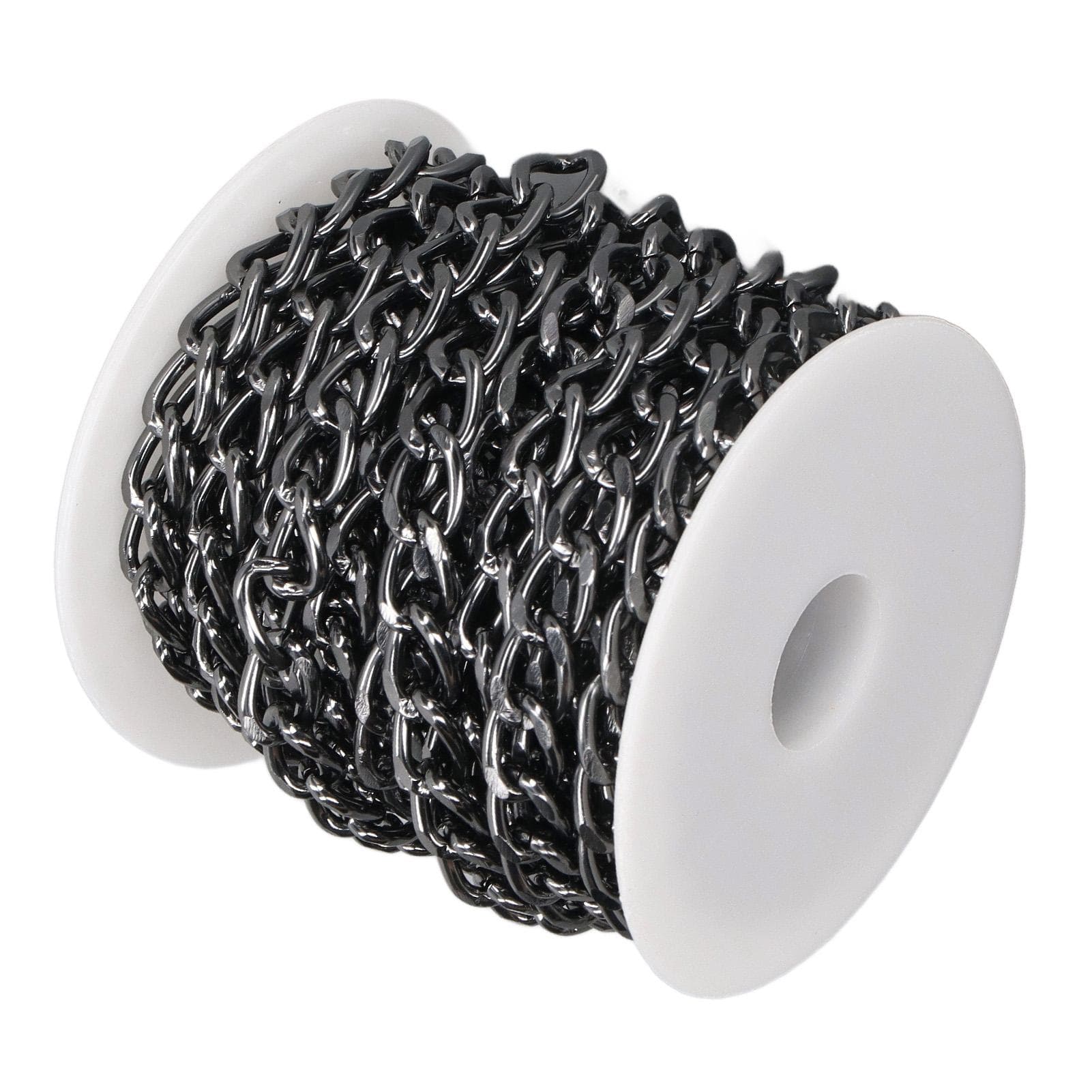 Aluminum Chain 5 Meters Black DIY Making Elegant Style Convenient Storage Curb Chain for Jewelry