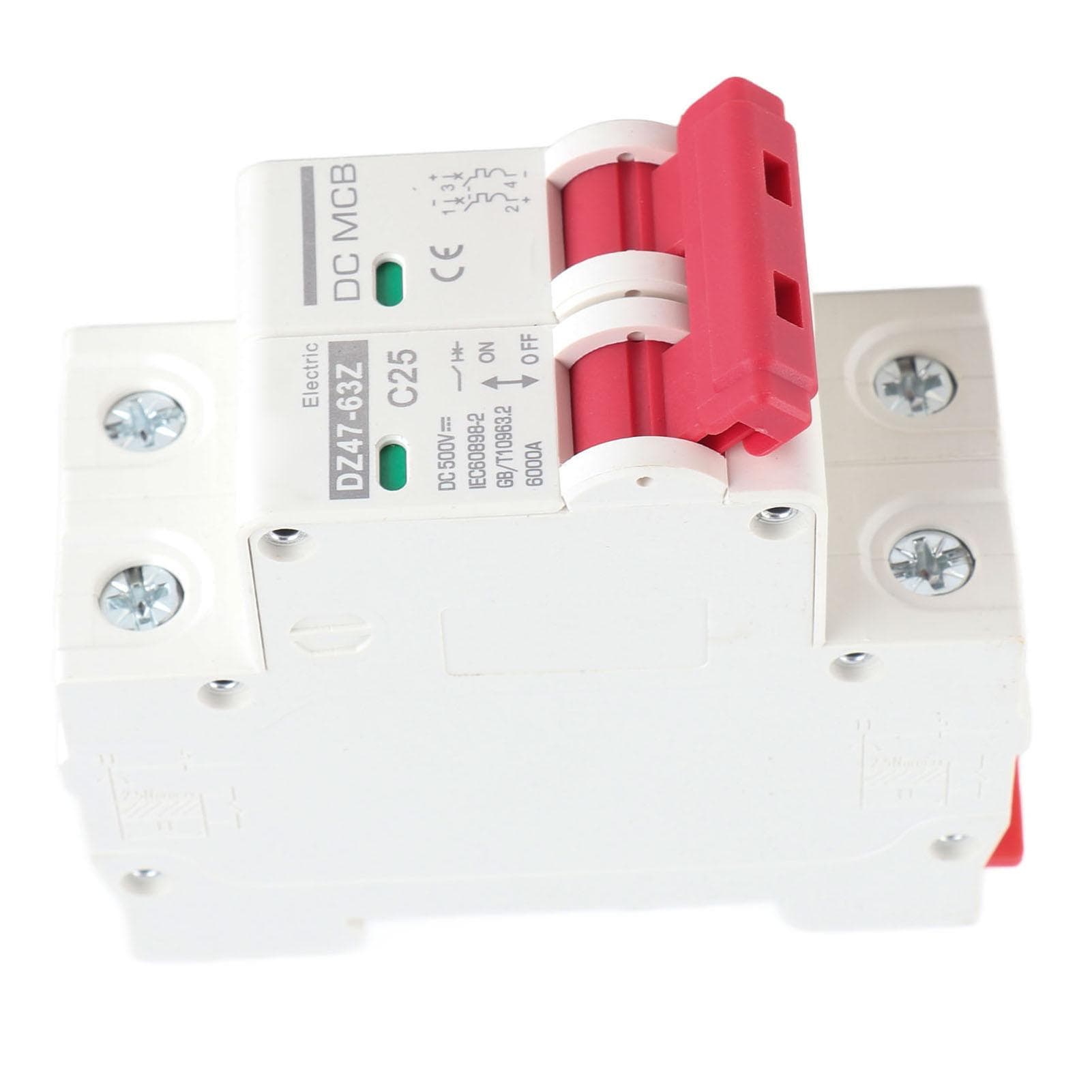 DC Circuit Breaker 2P 6000A Breaking Capacity DIN Rail Installation Photovoltaic Protection Air