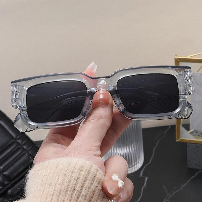 CY5539 Designer Square Sunglasses Women Men Ocean Color Shades Fashion Sun Glasses Rectangle Rivet Oculos De Sol
