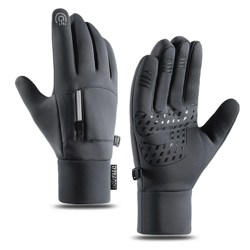 Winter Gloves Waterproof Thermal Sport Gloves For Men Women Running Cycling Driving Ski Hiking Warm Gloves L grey