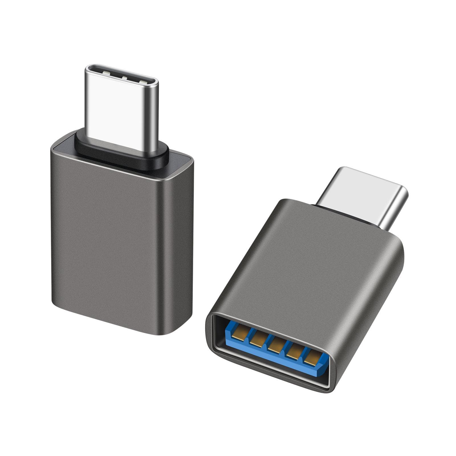 OTG Rotor Type-c To USB Rotor USB3.2 Hard Disk Key Mouse and Tablet Mobile Phone Connection U Disk Connector 1pcs grey
