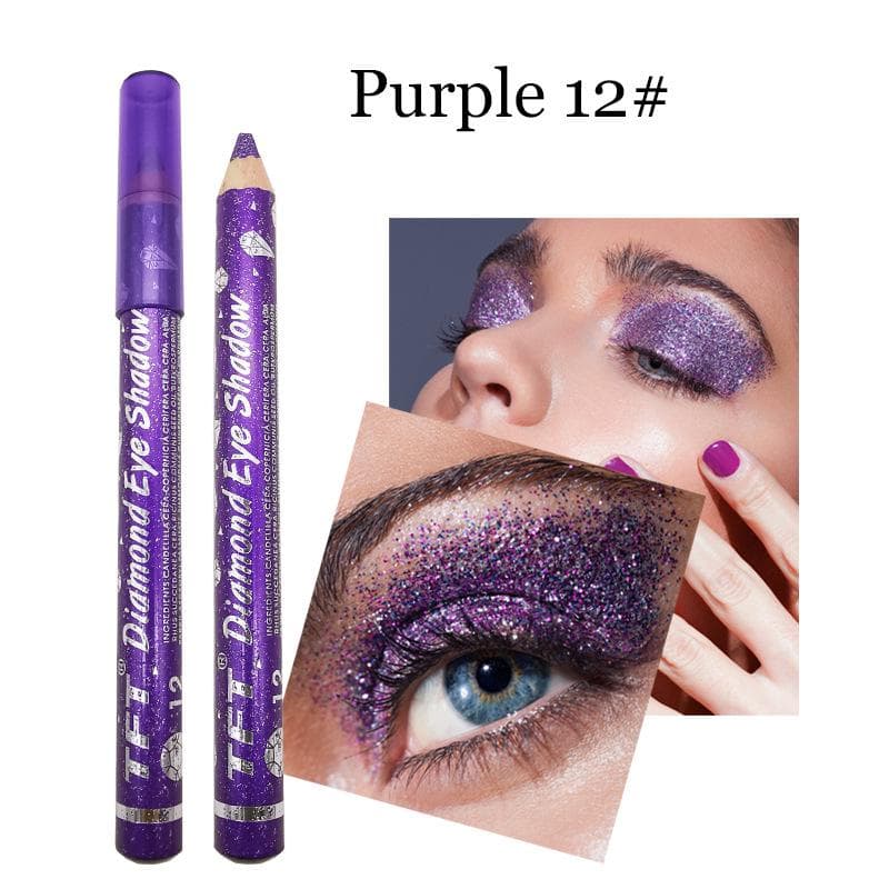 Fashion Long Lasting Waterproof Glitter Pigment Colored Eyeliner Eye Shadow Eye Makeup Cosmetics