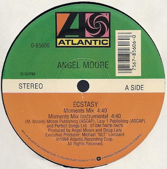 12inch Record ANGEL MOORE - Ecstacy 085606 Atlantic 1994 US Dance & Electronica Used