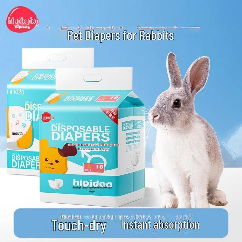 Rabbit Diapers: Small Pet Physiological Pants for Urine and Stool Prevention Single Pack