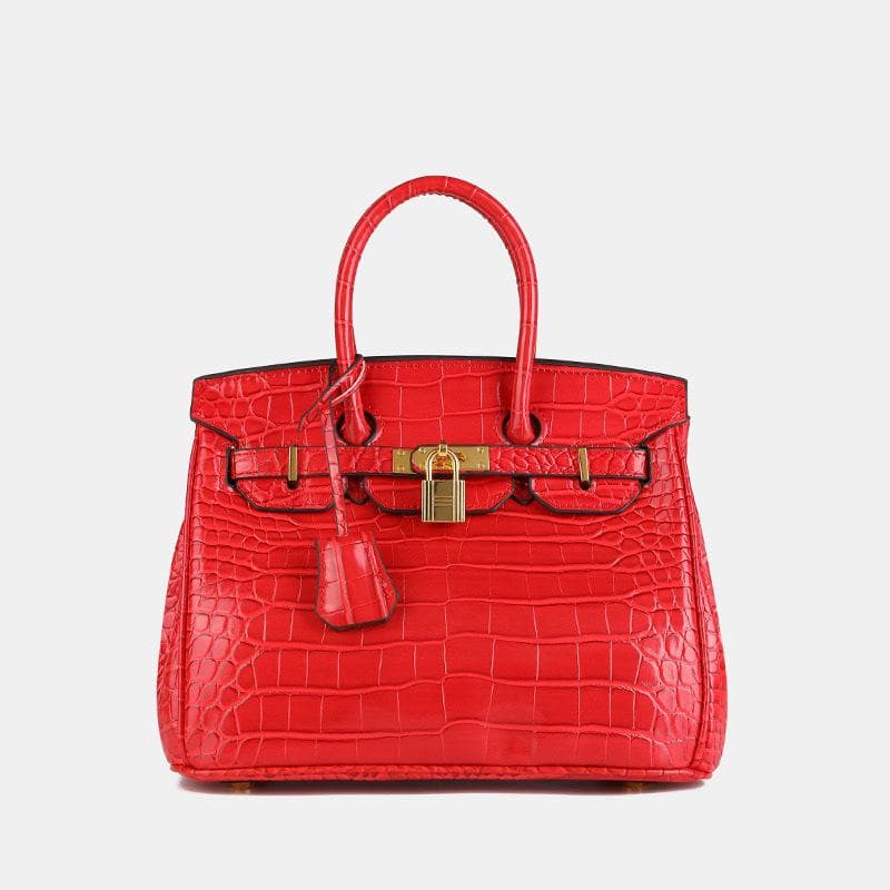 2024 Women's High-End Crocodile Pattern Platinum Shoulder Bag - European & American Fashion, Large-Capacity Crossbody Handbag Large 30*16*23.5cm
