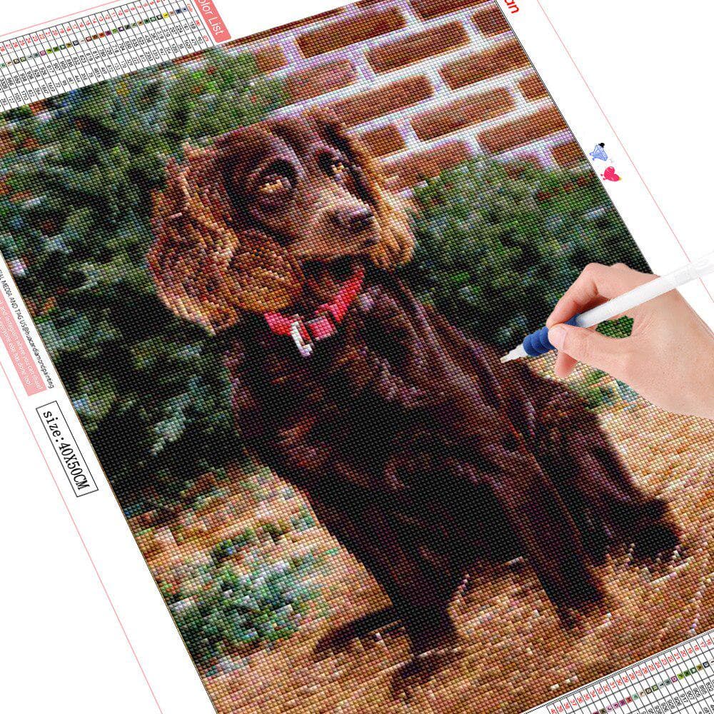 Diamond Embroidery Sale Animal 5D Diamond Painting Dog Diamond Mosaic Full round Rhinestone 20X30