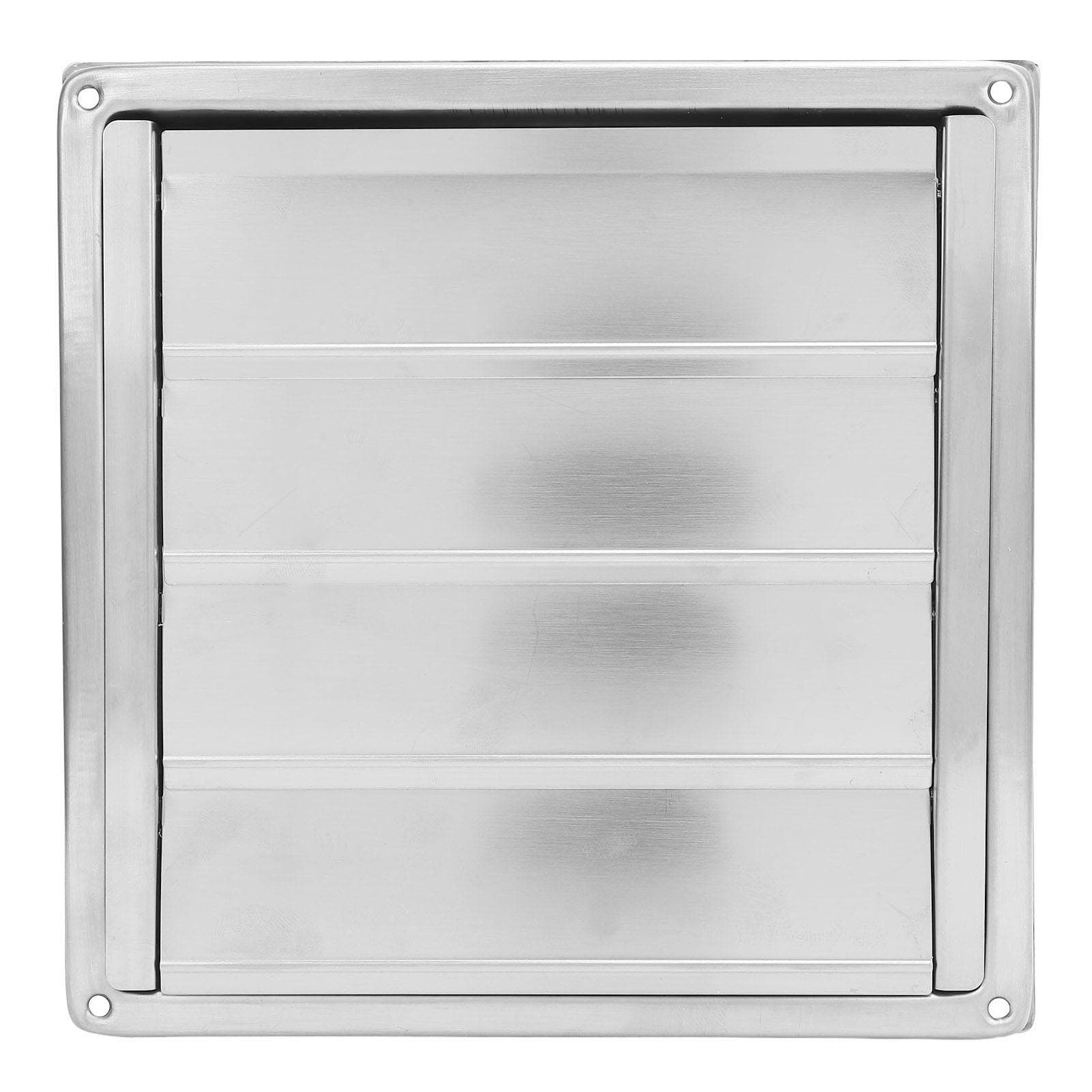 Dryer Vent Cover 4 Inch Square 304 Stainless Steel Exterior Wall Vent Cover with Nylon Mesh to Keep