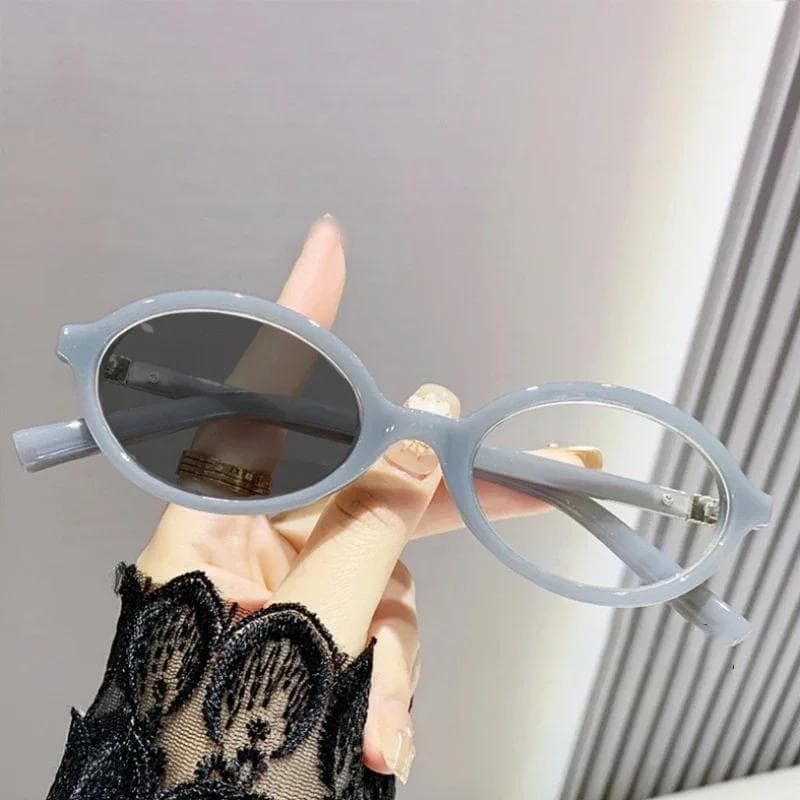 New Photochromic Myopia Glasses Unisex Retro Color Changing Sun Glasses Fashion Oval Frame Near-sighted Eyewear -4.0
