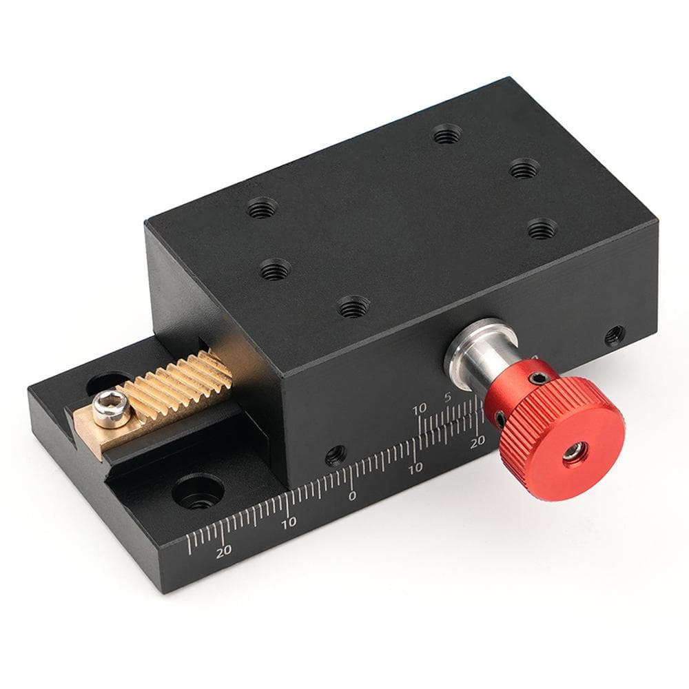 Gear Rack Drive Travel Slide Aluminum Alloy Construction Dovetailed Grooves Guide Manual Platform multicolour
