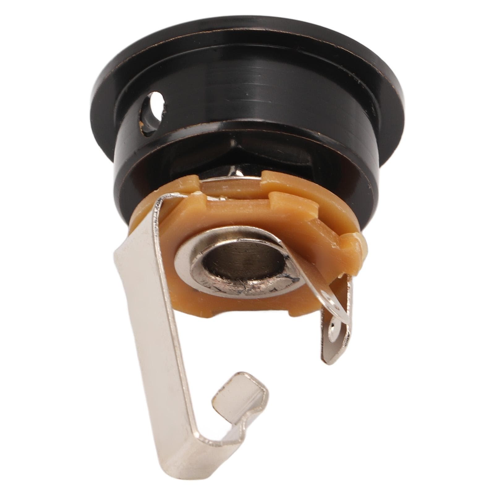 Guitar Stereo Output Socket Thickened Round Cup Shaped Metal Output Jack for TL Electric Guitar black