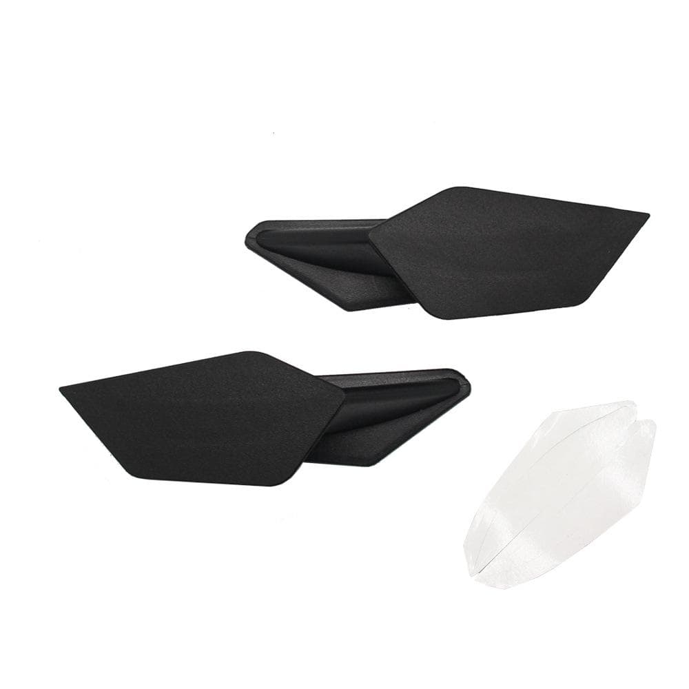 2pcs Motorcycle Winglets Kits Aerodynamic Wing Spoiler Universal Modification Accessories black