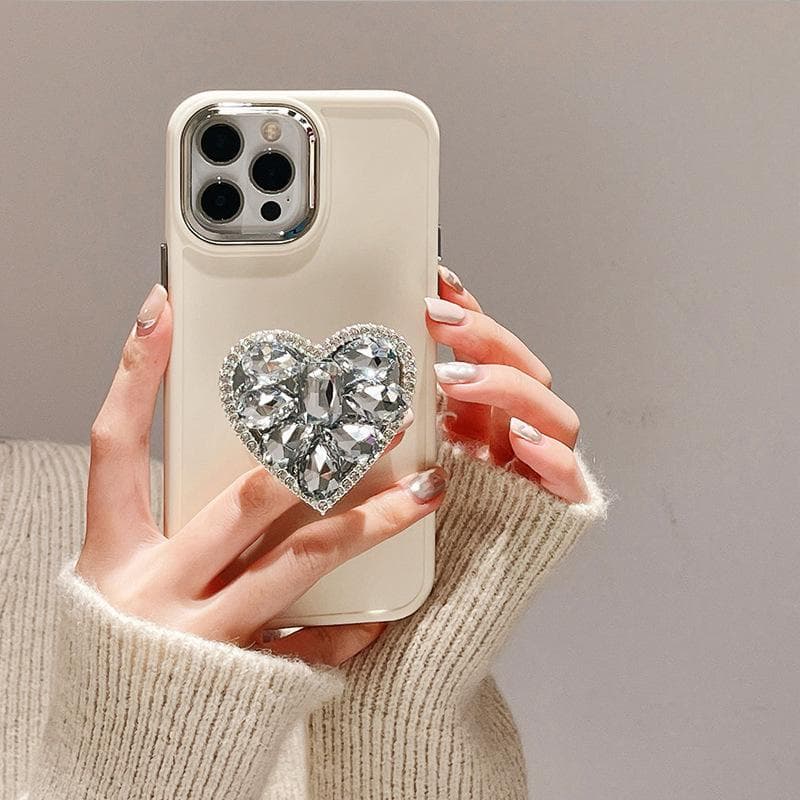 Suitable for Apple 16Promax Phone Case, IPhone15 Protective Case, Simple Water Diamond Stand, 14 High-end Feel iPhoneSE 2020
