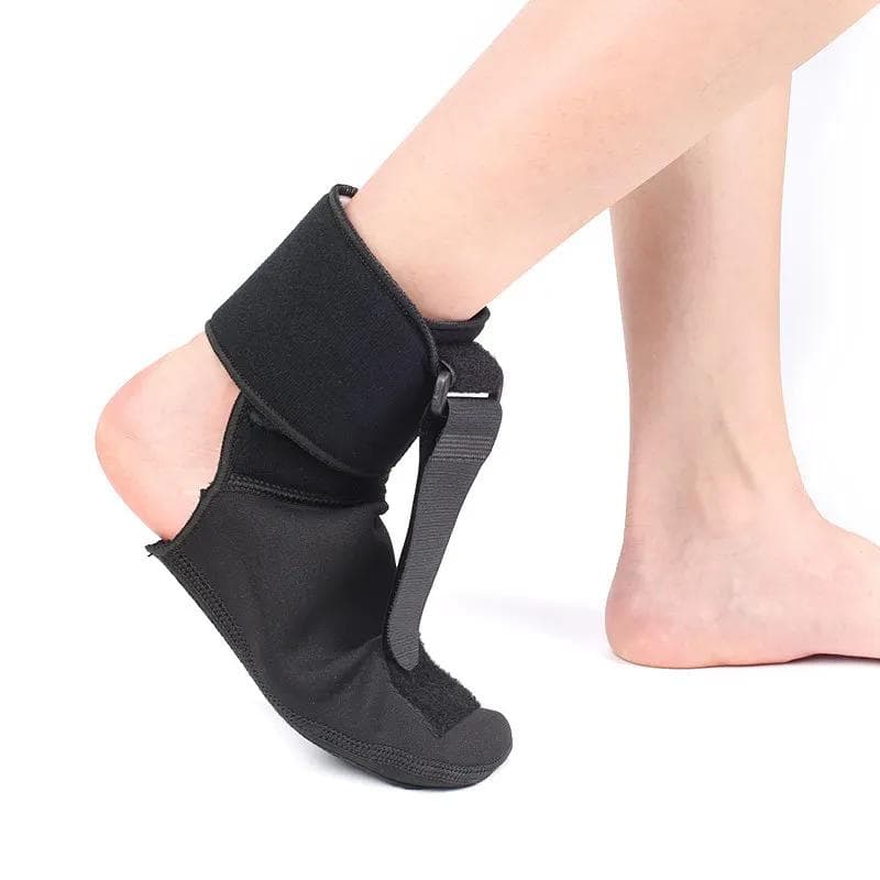 1 PC Adjustable Plantar Fasciitis Night Splint Foot Drop Orthosis Stabilizing Brace Support Night Splint L black