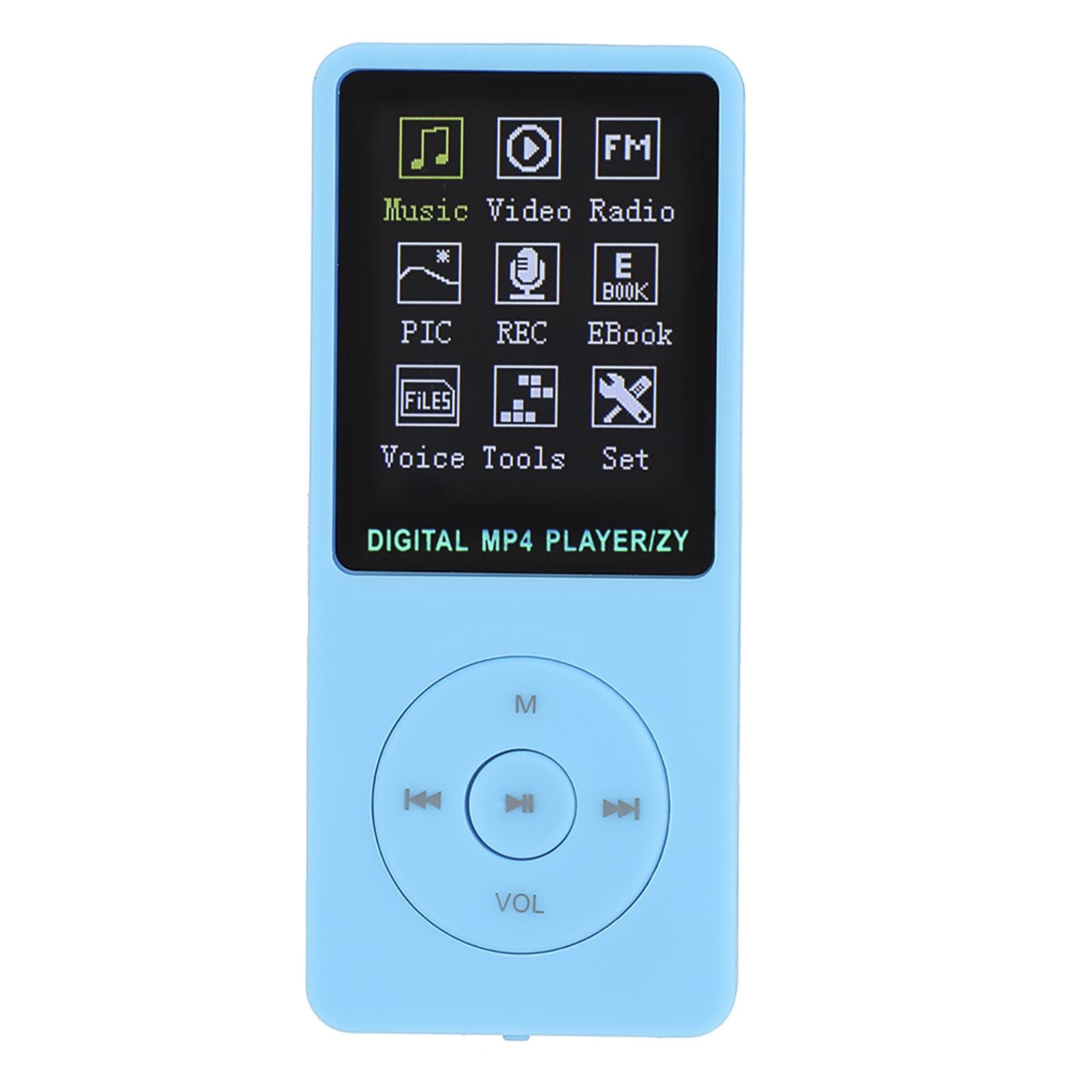 ZY-418 Portable Ultrathin 1.8 Inch Color Screen Sports MP3 Music Player Mini Plug Card Video blue