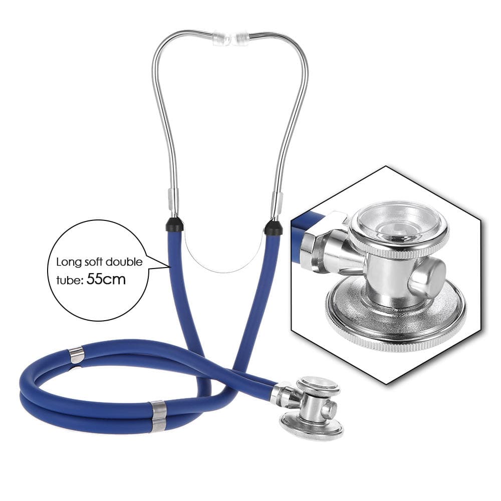 Portable Single Head Stethoscope Professional Cardiology Stethoscope Doctor Medical Equipment Student Vet Nurse Medical Device blue