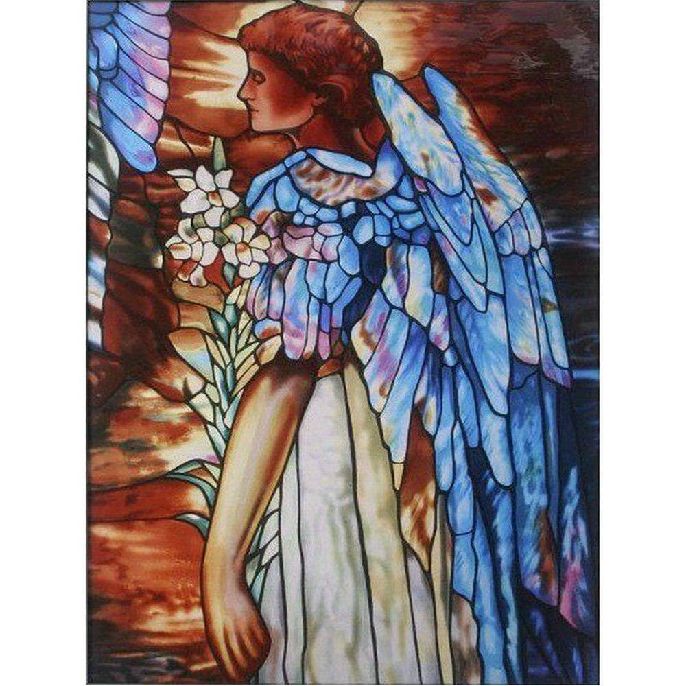 5D DIY Round Diamond Painting Angel Cross Stitch Diamond Embroidery 20X30CM