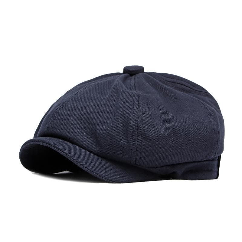 British vintage Octagonal Cap Men's Newsboy Cap for Men Beckham Classic Beret Hat Gatsby Hats Painters Hats Adjustable Ivy Hat navy blue
