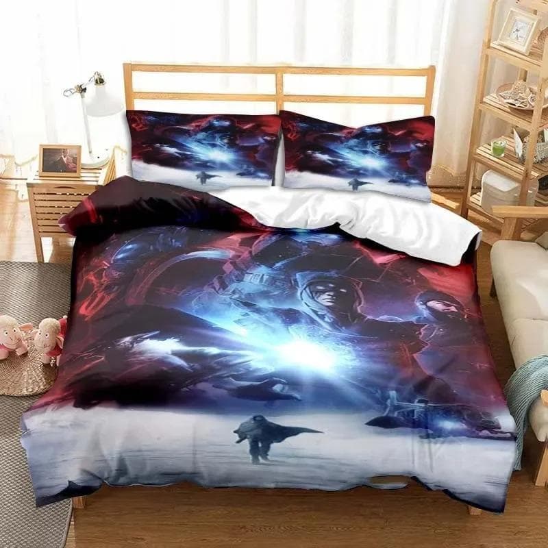 Game Destiny Bedding Set Boys Girls Twin Queen Size Duvet Cover Pillowcase Bed Kids Adult Fashion Home Textile Customizable EU Single 135x200cm