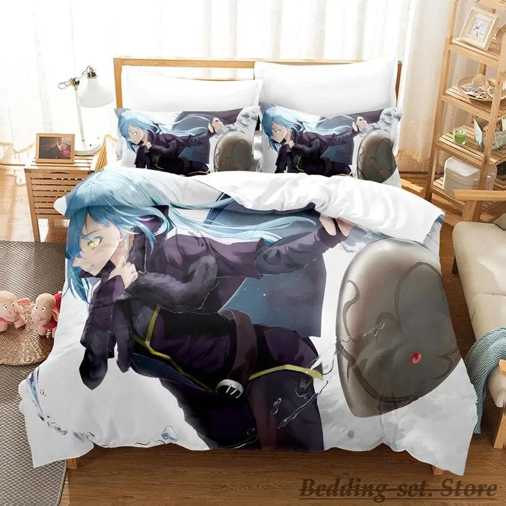 Rimuru Tempest Bedding Set Single Twin Full Queen King Size Bed Set Adult Kid Bedroom Duvetcover Sets Anime Kawaii 70x133cm 2pcs