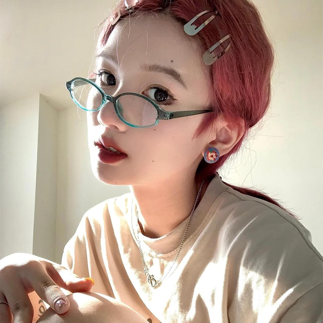 Y2K Retro Oval Frame Anti Blue Light Glasses for Women Myopia Prescription Minus Diopter Eyewear 0