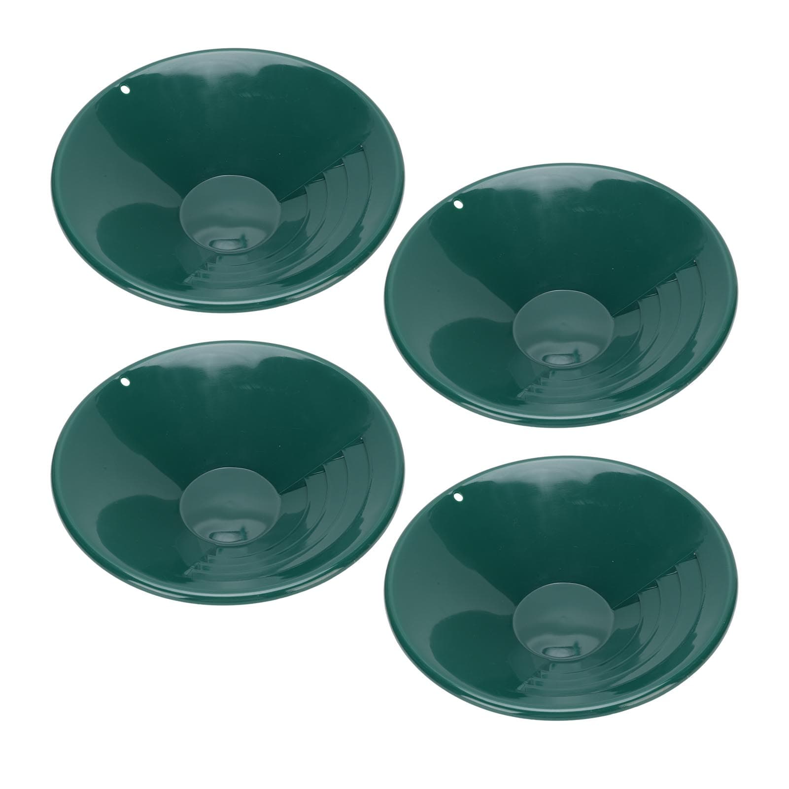 4PCS Outdoor Gold Pan 10 Inch Round Shape 90 degrees  Internal Thread Design Gold Prospecting Pan for