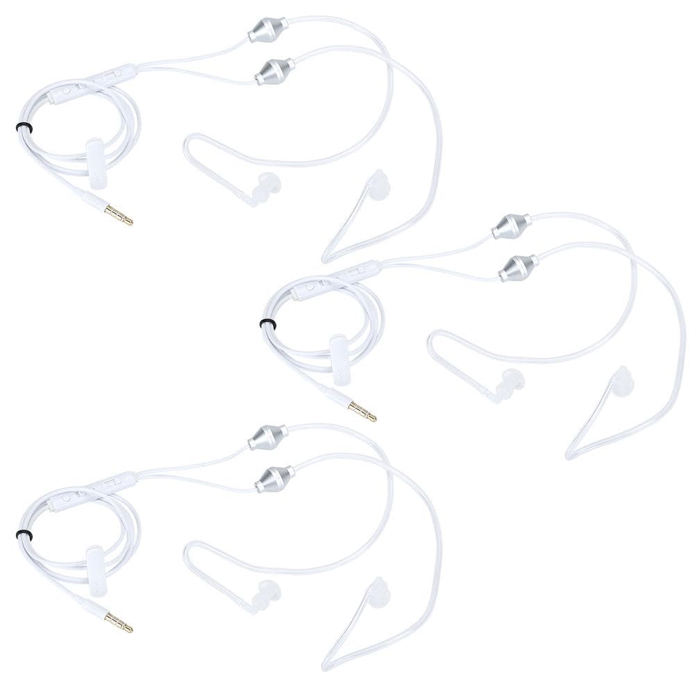 3Set Mobile Phone Air Conduit Earphone Headphone Headset Line Control Type Equipment