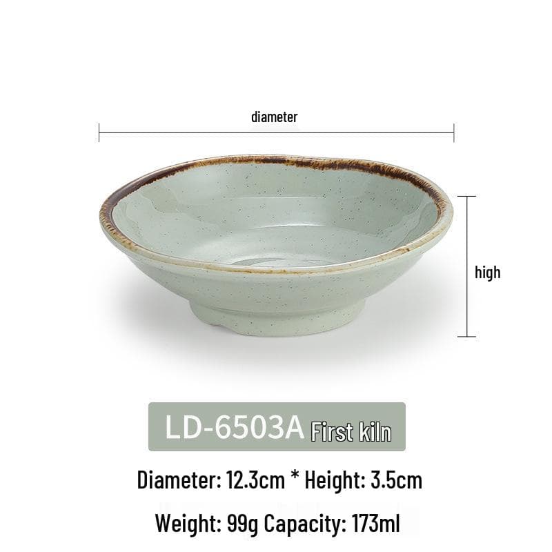 Retro Small Melamine Bowl: Ideal for Rice, Soup, Dessert, Tableware, Restaurant, Congee, Plastic, Seasoning, Commercial Use.