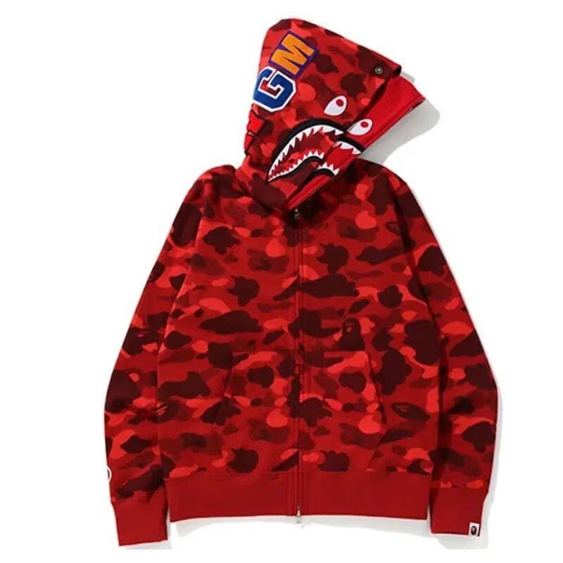 American Retro Camouflage Hooded Zip-Up Sweatshirt - Unisex Autumn Outerwear 2XL