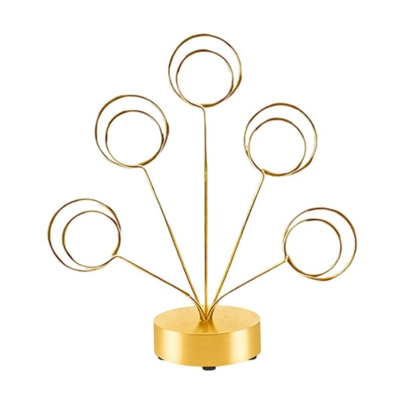 Decorative Wooden Photo Display Tree For Parties Weddings Birthdays 5 Branch And Flexible Wire Holders Organiser gold