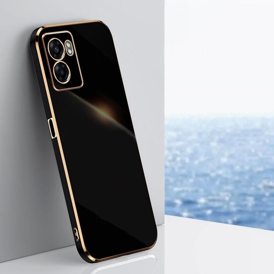 Luxury Plated Silicone Case For OPPO Reno 13 14 14F 13F A79 A57 A77 A78 A98 A54 A74 5G A53 A60 A38 A58 A18 A5 Realme C67 C63 C61 C51 Soft Square Cover OPPO Reno 13F 5G black