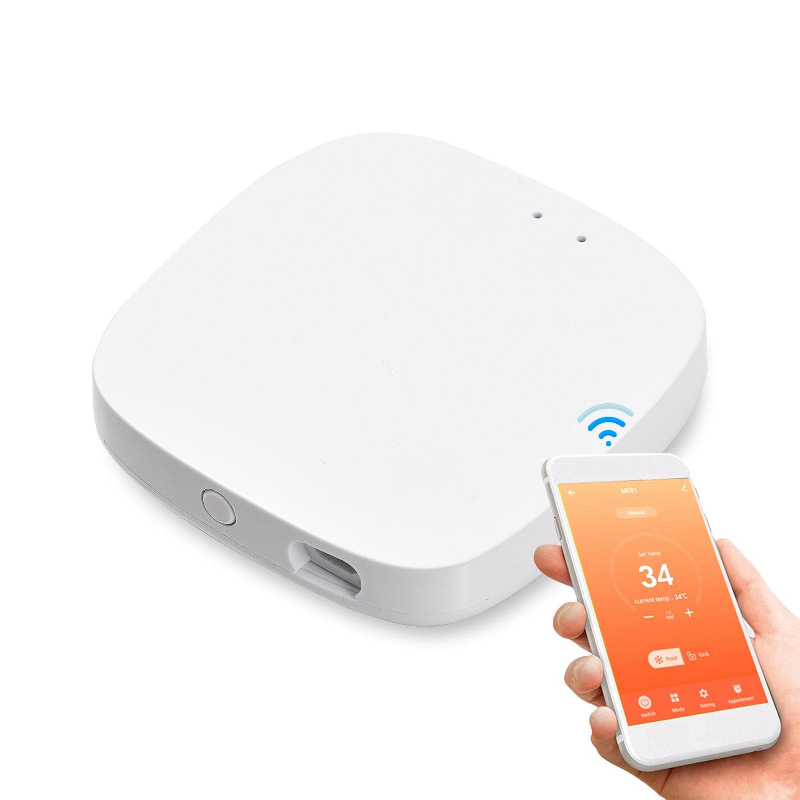Zigbee 3.0 Gateway Hub Wireless Smart Home Bridge Support SmartLife Tuya App Remote Control WiFi white