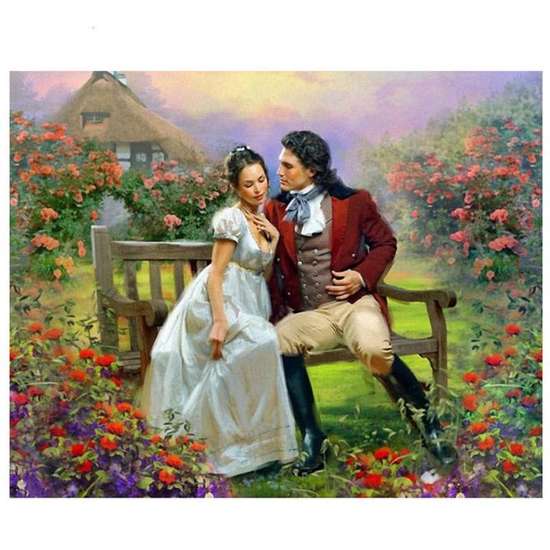Diy Diamond Painting Cross Stitch Lovers Icons Diamond Embroidery Full Round Diamond Mosaic Picture 20X30CM