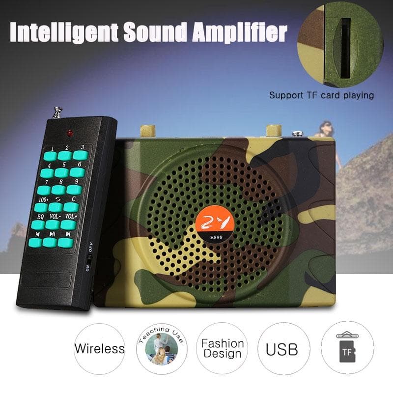 38W Portable Wireless Hunting Decoys Loud Speaker Bird Caller Remote Control Amplifier Teaching Speaker FM Radio USB MP3