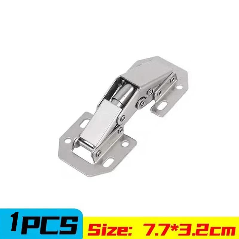 90 Degree Steel Cabinet Hinges No-Drilling HoleHydraulic Buffer Hinge Kitchen Cabinet Cupboard Hinges Furniture Hardware 1PCS