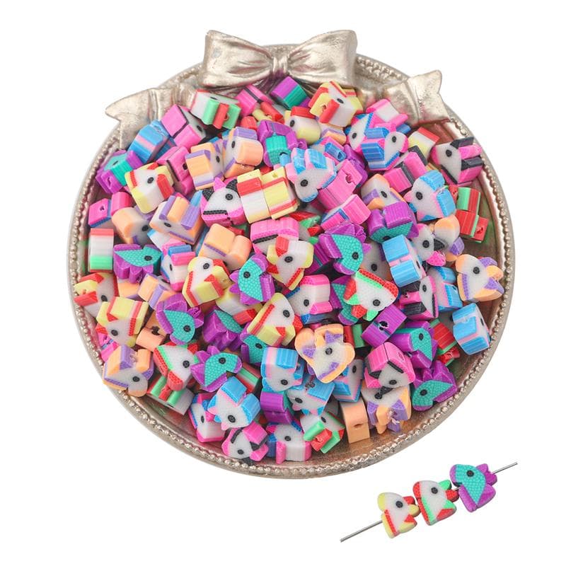 30Pcs Soft Clay Halloween Flower Beads For DIY Necklace Bracelet Earrings Jewelry Making Craft Accessories