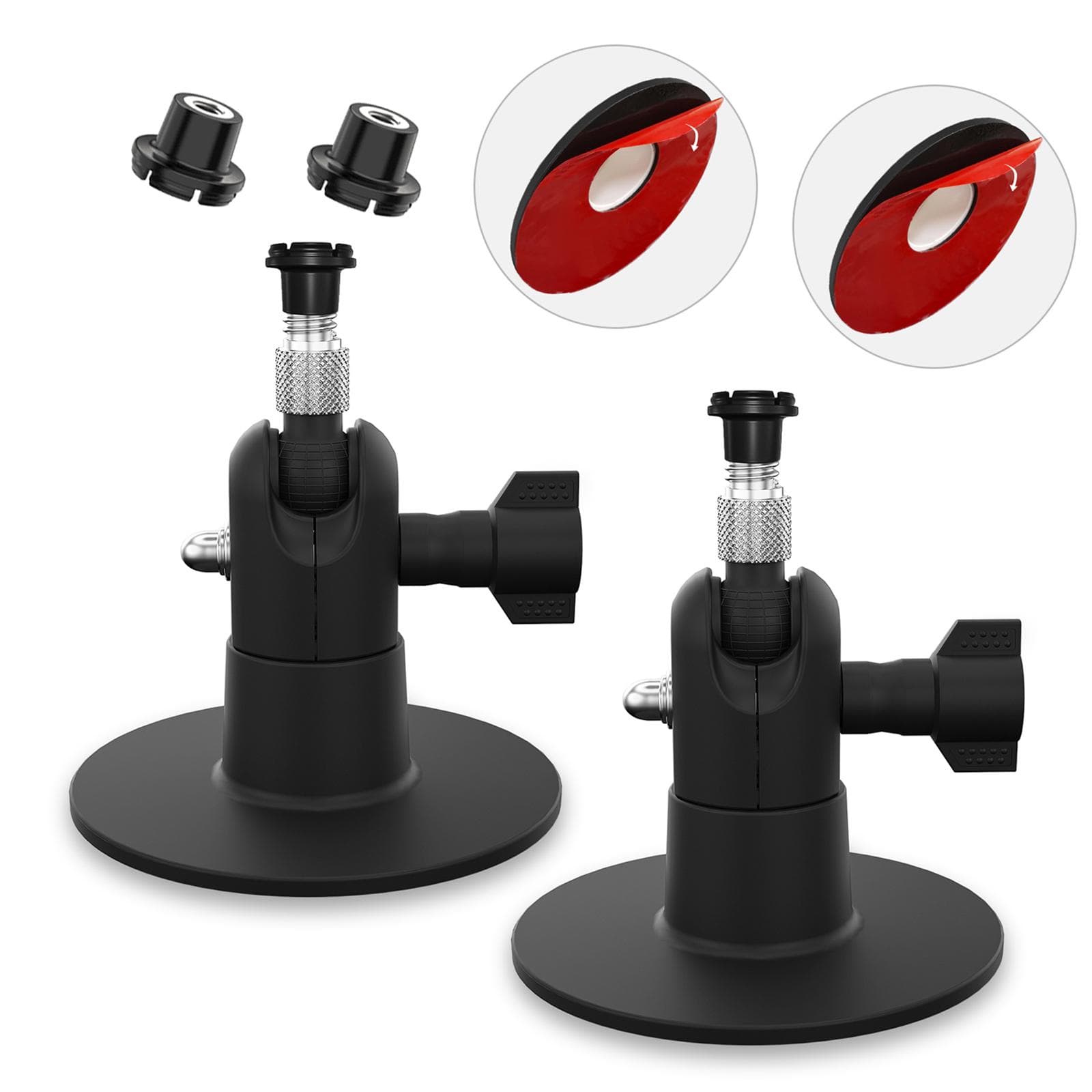 2 Pack Adjustable Wall Mount Compatible with Blink Mini Blink XT XT2 Home Camera Mounting 2 black