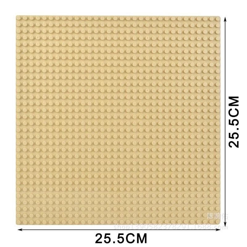 10 Inch X 10 Inch Peel-and-Stick Baseplates Self Adhesive Building Brick Plates Compatible with All Major Brands Children Brick Diy Toy Gift beige