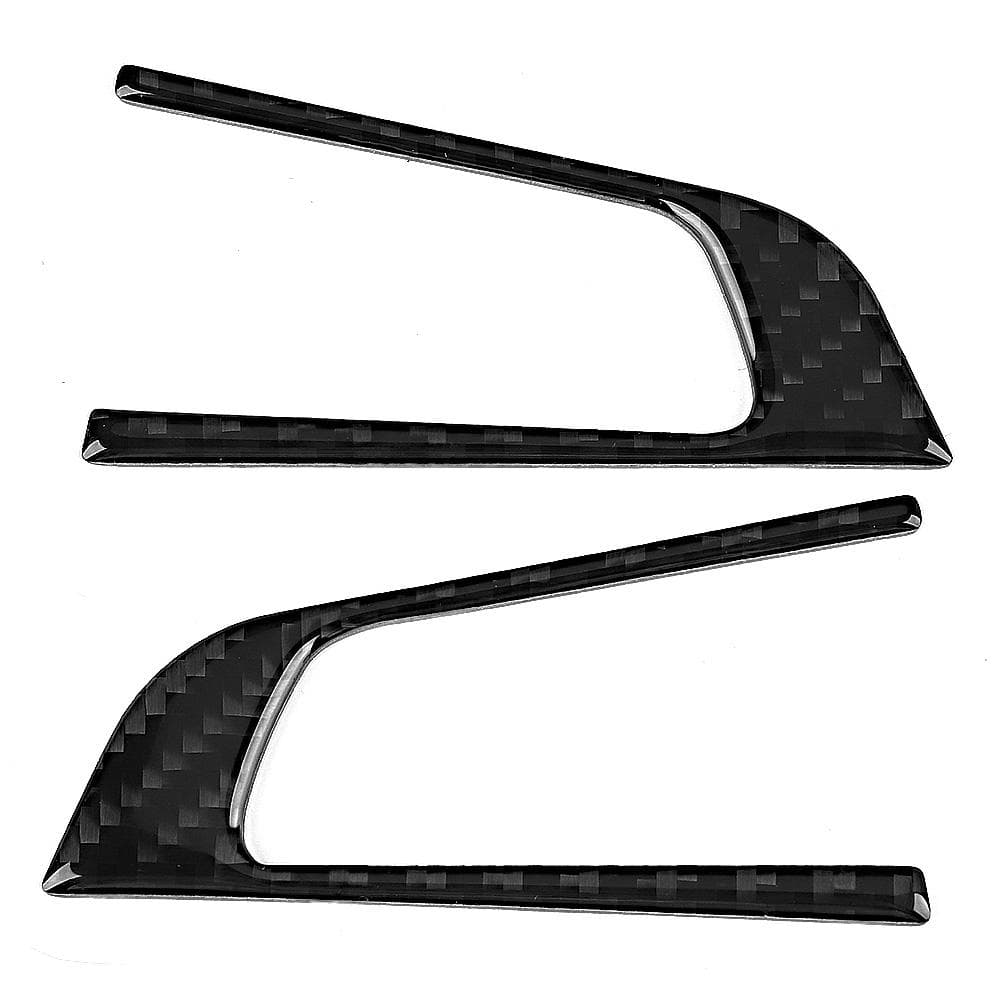 2pcs Steering Wheel Button Decorative Cover Trim Carbon Fiber Fit for Alfa Romeo Giulia 17?19