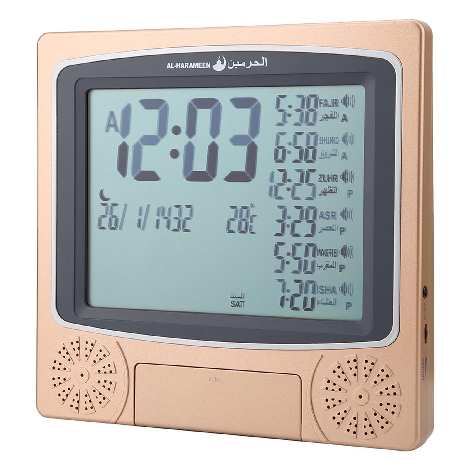 New Digital Islamic Clock Alarm Prayer Alarm LCD Azan Clock Pray Time Reminder
