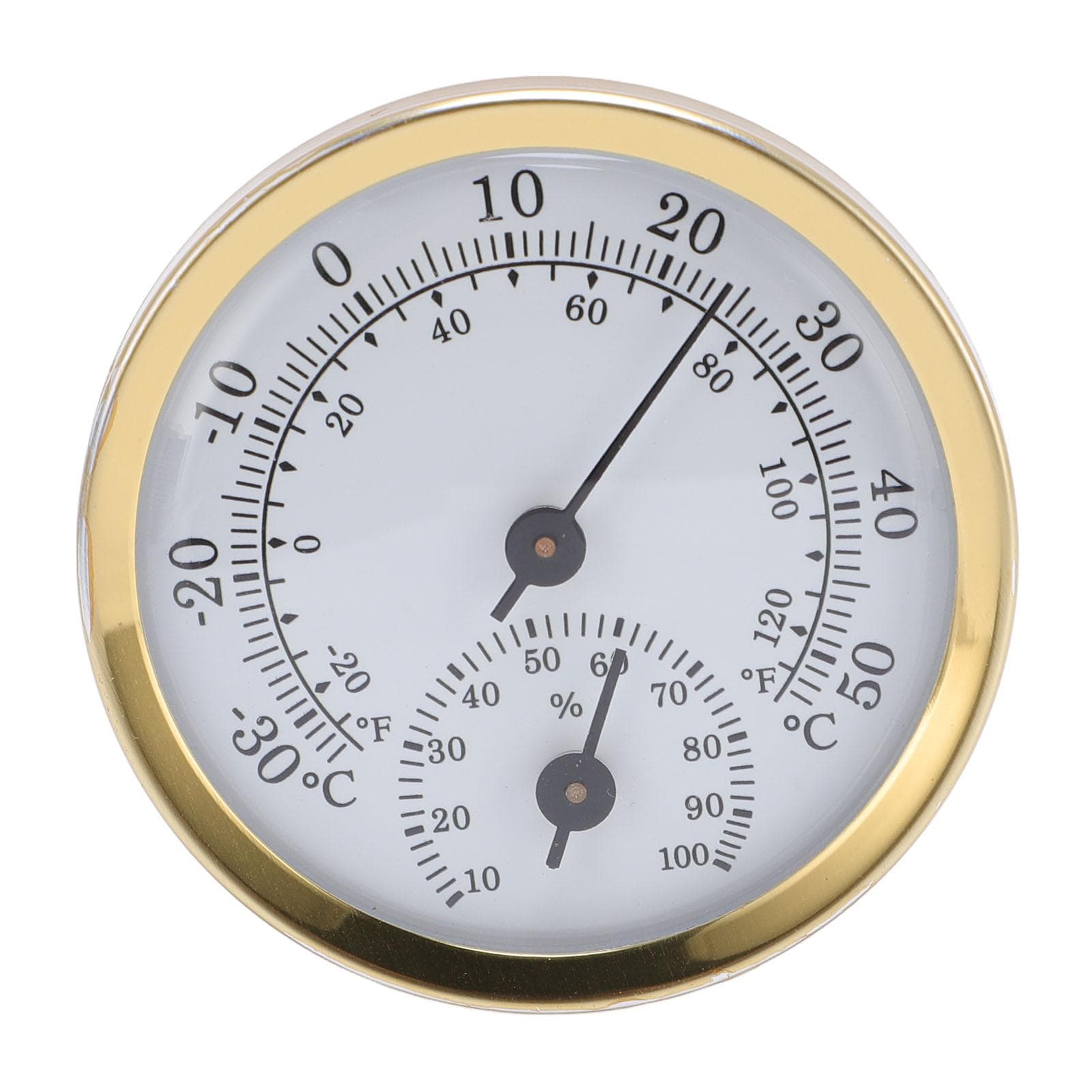 Indoor Thermometer Hygrometer Fahrenheit Celsius Aluminium Alloy Wall Temperature Humidity Meter