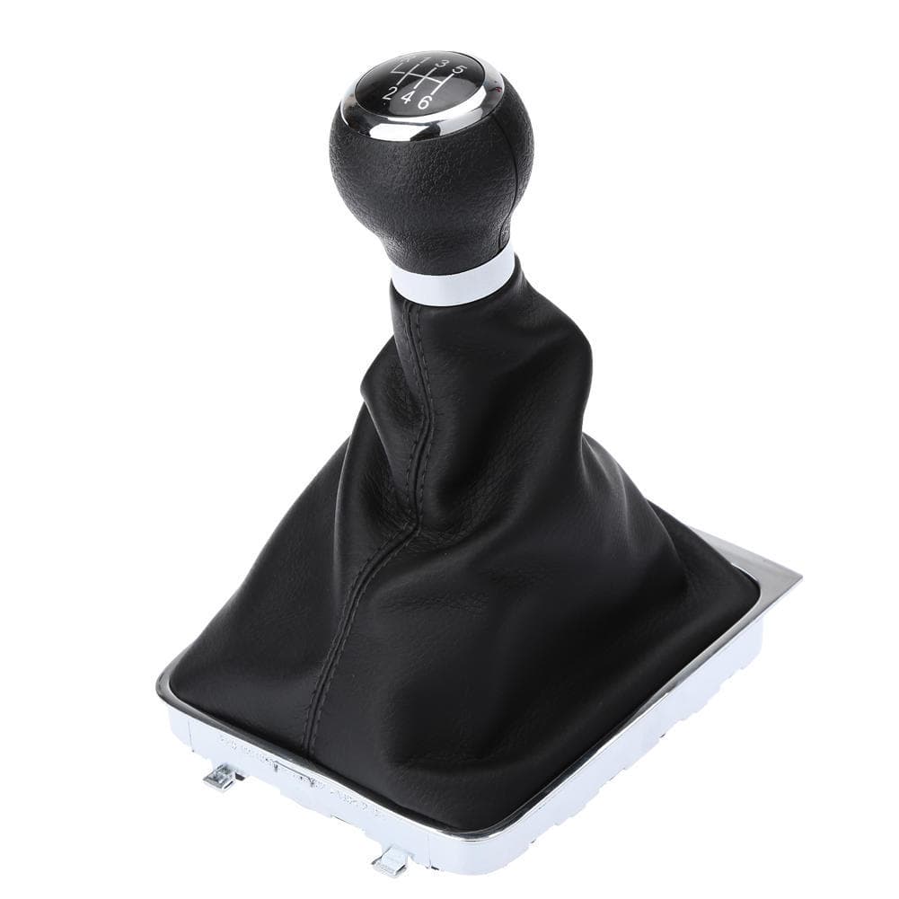 6 Speed Shift Gear Knob Boot Gaiter Frame for VW Passat B6 Black black