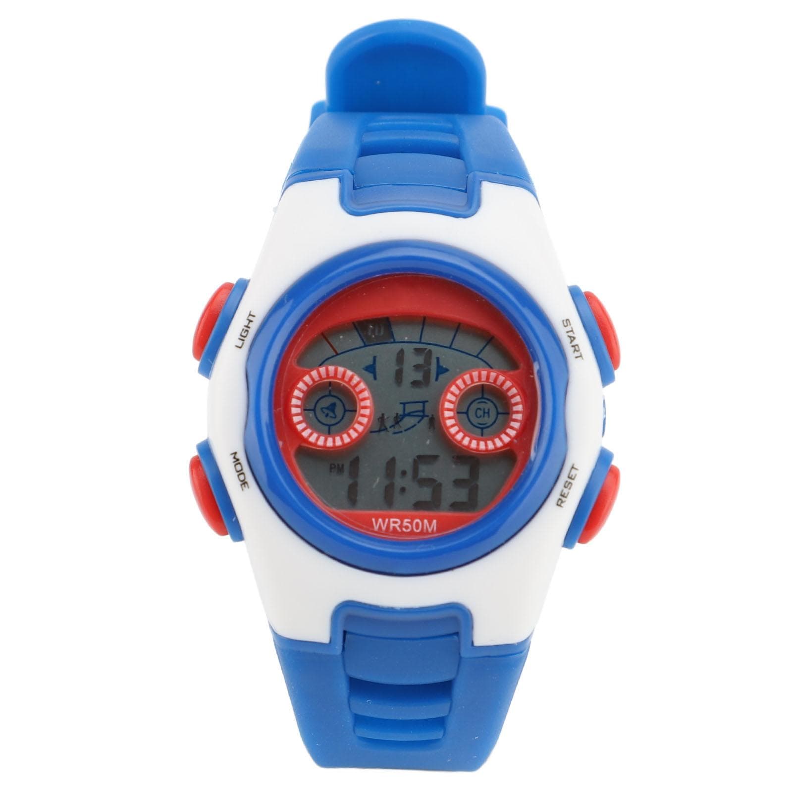 Outdoor Sport Kids Wristwatch 12/24 Hours Alarm Clock EL Backlight Stopwatch Electronic Watch blue