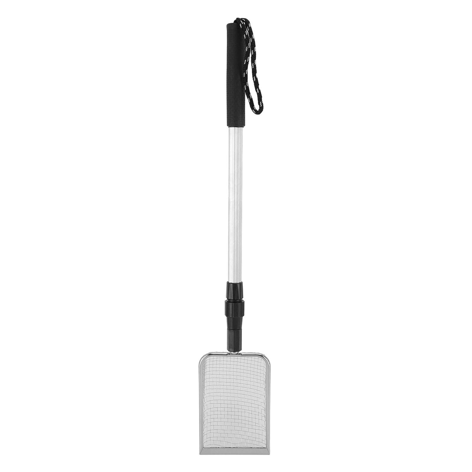 Chicken Poop Scooper Adjustable Stainless Steel Metal Litter Scoop Long Handle Cat Litter Sifter