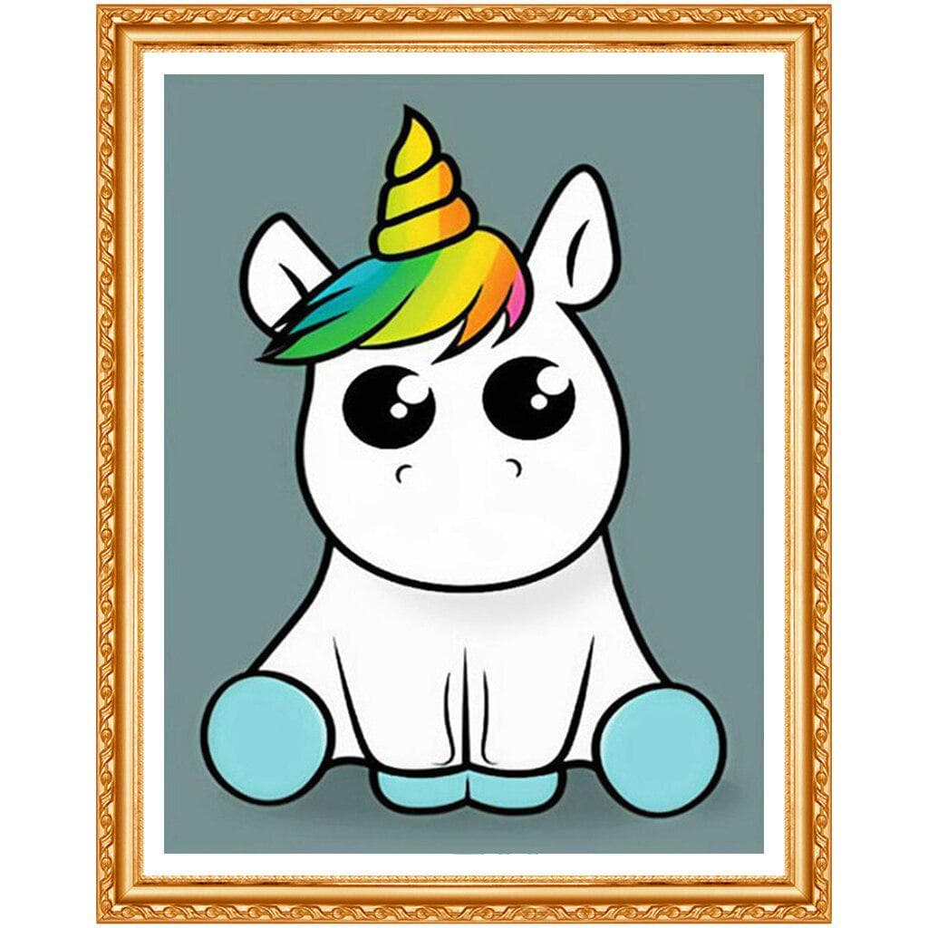 Full Round Drill 5D DIY Diamond Painting Cartoon Unicorn 3D Embroidery Cross Stitch Decor 20X30CM