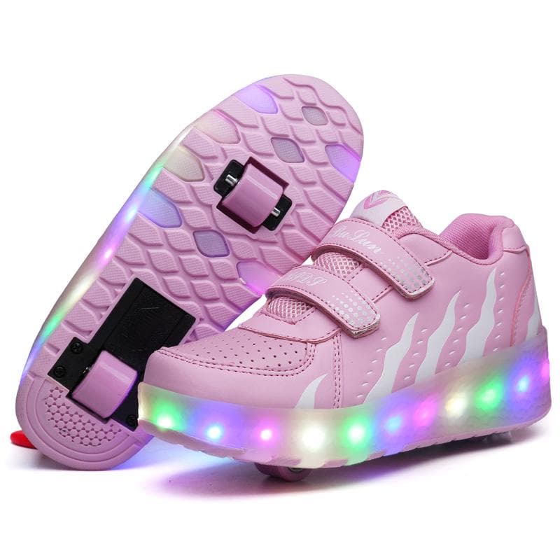 Charging LED Light Shoes Men and Women Children Adult Roller Skates Skating Walking Lightweight Runaway Shoes 41