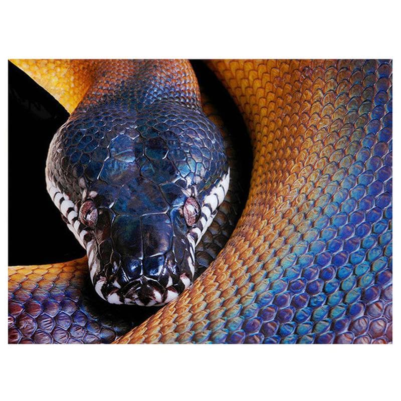 Diamond Painting Snake Cross Stitch Diamond Mosaic Crafts Full Round Drill Diamond Embroidery 20X30CM