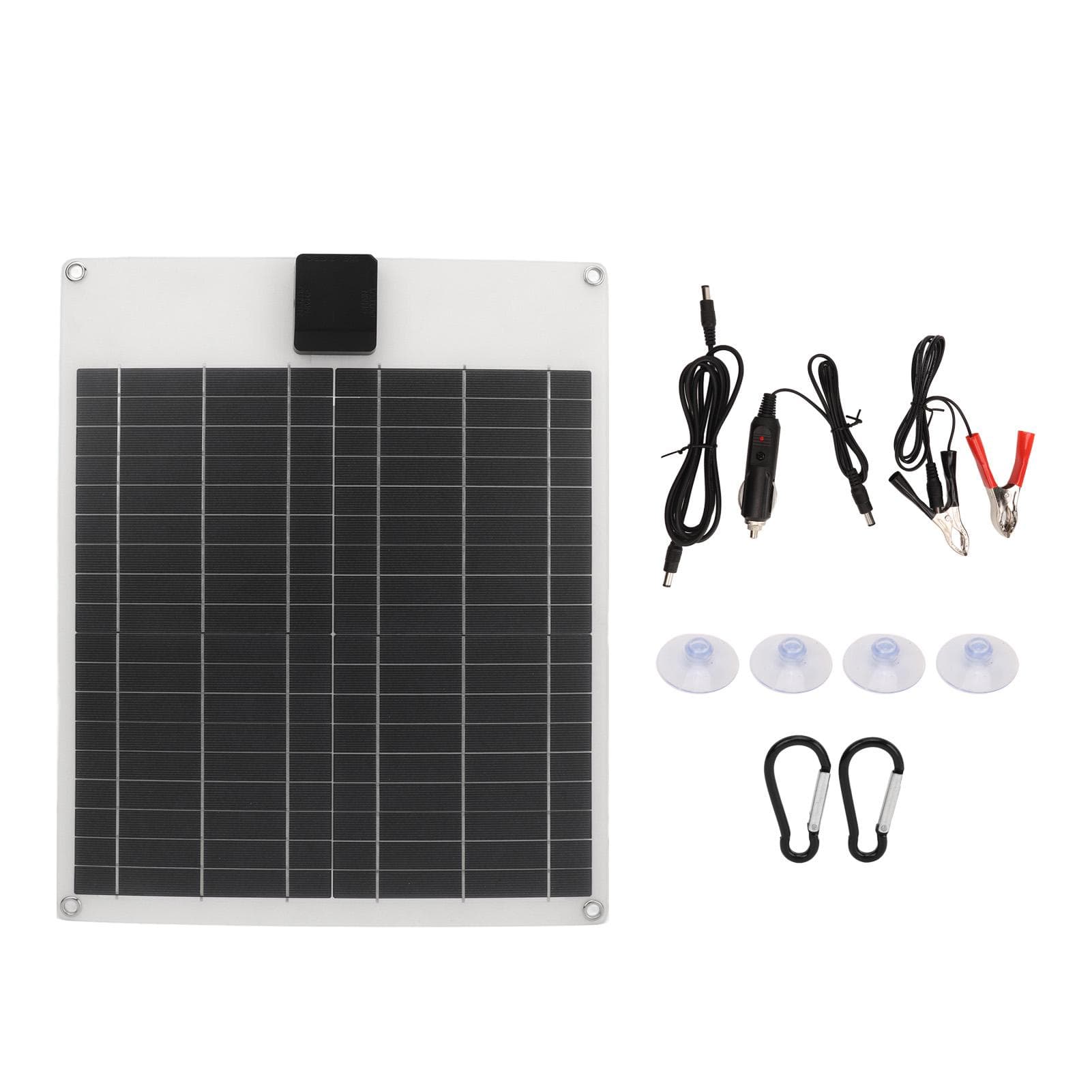 20W 5V 12V Solar Panel Dual Output Monocrystalline Power Generator Panel Battery Charger Kit for white